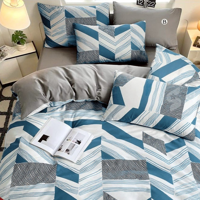 Sprei Katun Lokal STAR Homemade Collection Motif Minimalis Ukuran 90x200 100x200 120x200 160x200 180