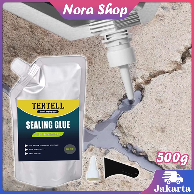 500g Lem Retakan Lantai Kamar Mandi Perekat Beton Dinding Tembok Retak