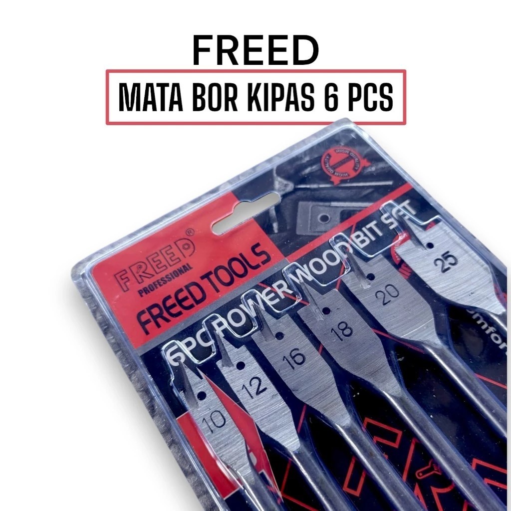 FREED Mata Bor Kayu Kipas Set ISI 6PCS/MATA BOR PELUBANG KUNCI/MATA BOR LUBANG KAYU/MURAH
