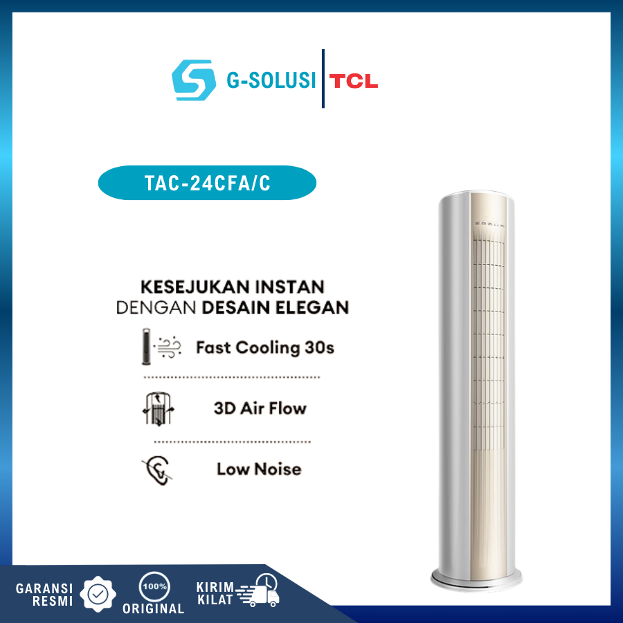 AC TCL FLOOR STANDING SERIES | G-SOLUSI AC | Non Inverter | R410 | R32 | Design Artistik
