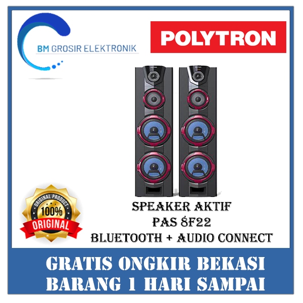 POLYTRON SPEAKER AKTIF PAS 8F22 SPEAKER BLUETOOTH ORIGINAL BRAND