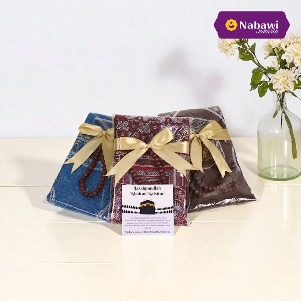 Hampers Sajadah Sujud Free Tasbih Kayu Souvenir Tahlilan Tasyakuran Oleh Oleh Haji Umroh Bandung