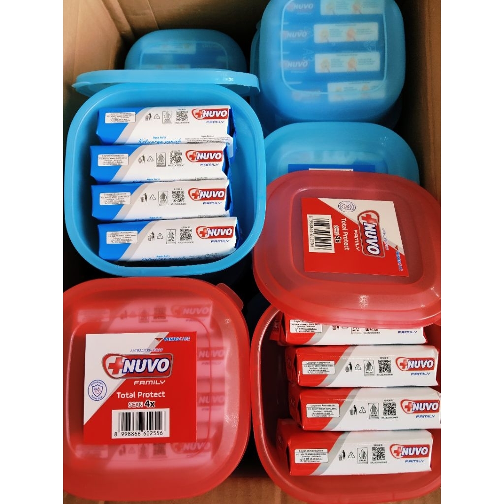 Nuvo sabun batang 72gr isi 4pcs free tepak