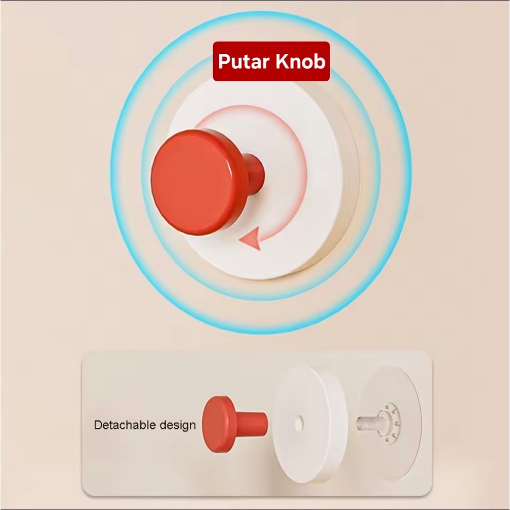 Hook Vacuum Gantungan Suction Cup Hook Tanpa Paku Dinding Kuat 652