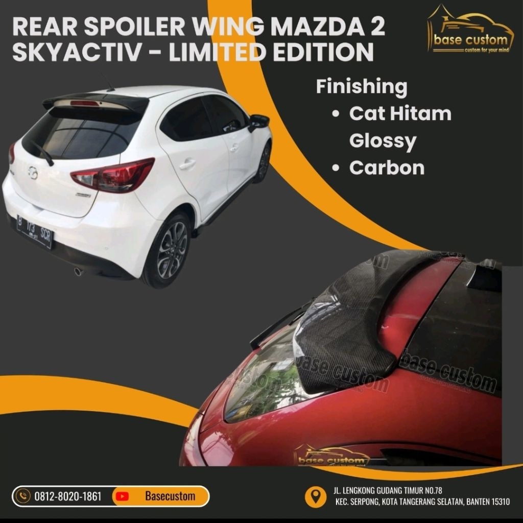 Spoiler Wing Mazda 2 Skyactiv - Limited style
