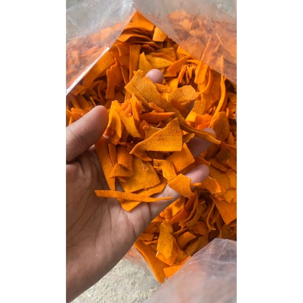 patahan krupuk slondok mentah 1 kg pedas manis