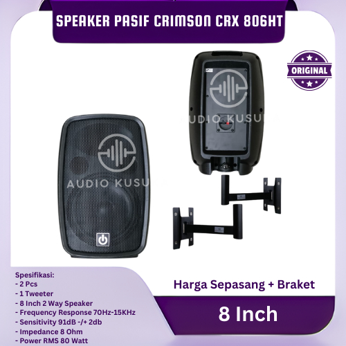 SPEAKER PASIF CRIMSON CRX 806HT SPEAKER PASIF 8 INCH 8IN 8" CRIMSON CRX806HT ORIGINAL