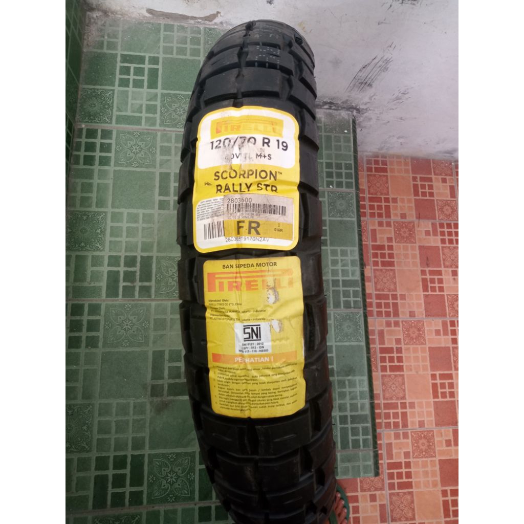 BAN PIRELLI RALLY STR 120/70-19 120 70 RING 19 BMW GS HD DLL IMPORT BARU STOK LAMA