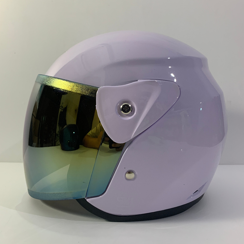 Helm Nuvo Putih Glossy - Helmet SNI Dewasa BXP