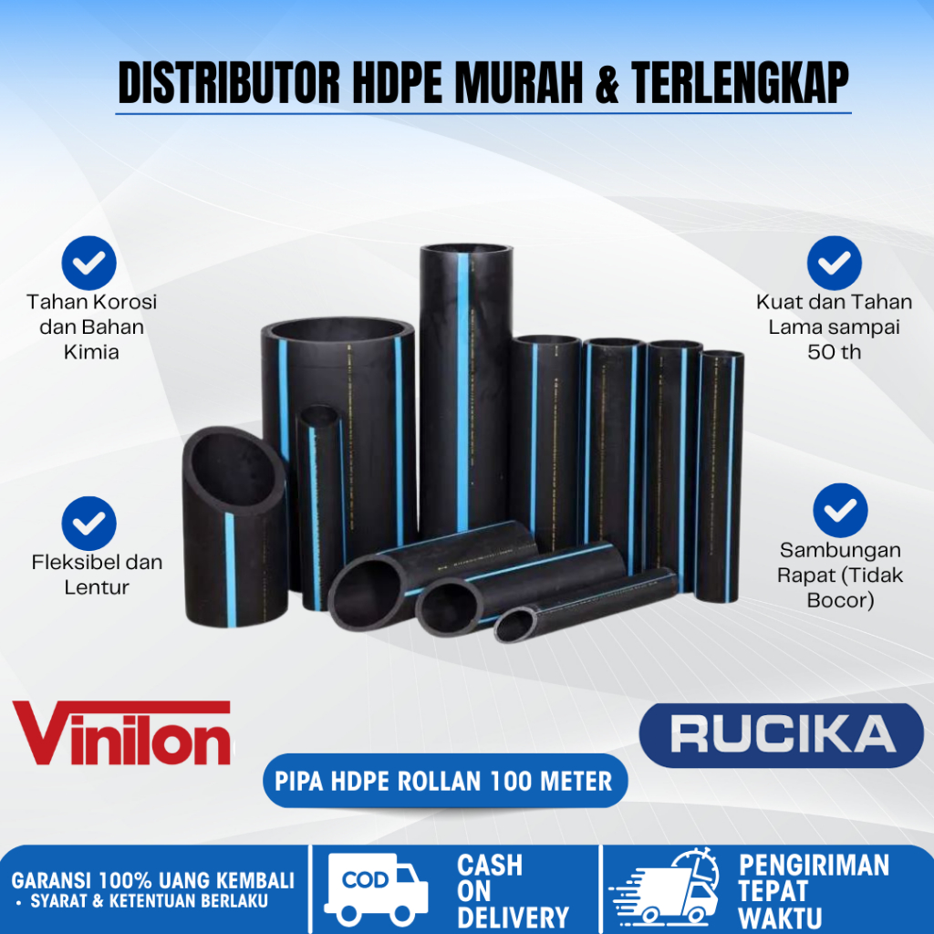 Pipa Hdpe Rucika 16 Inch 400 mm PN10 - Pipa Perairan