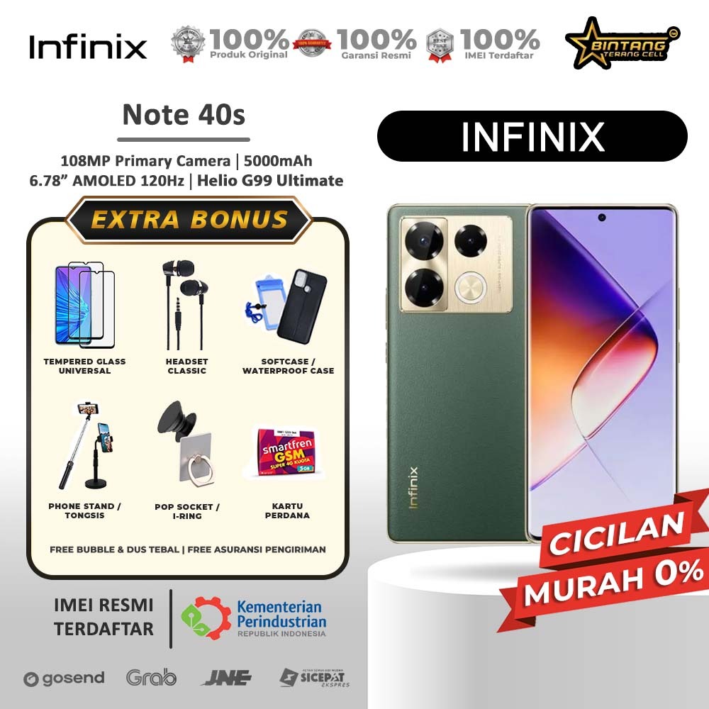 Hape Infinix note 40s layar lengkung NFC ram 8/256Gb infinix note 40 NFC ram 8/256gb Garansi resmi