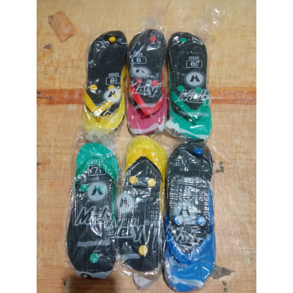 Grosir Sandal Jepit Mely HT TG Ukuran 7.5_8.5 Isi 6 pasang