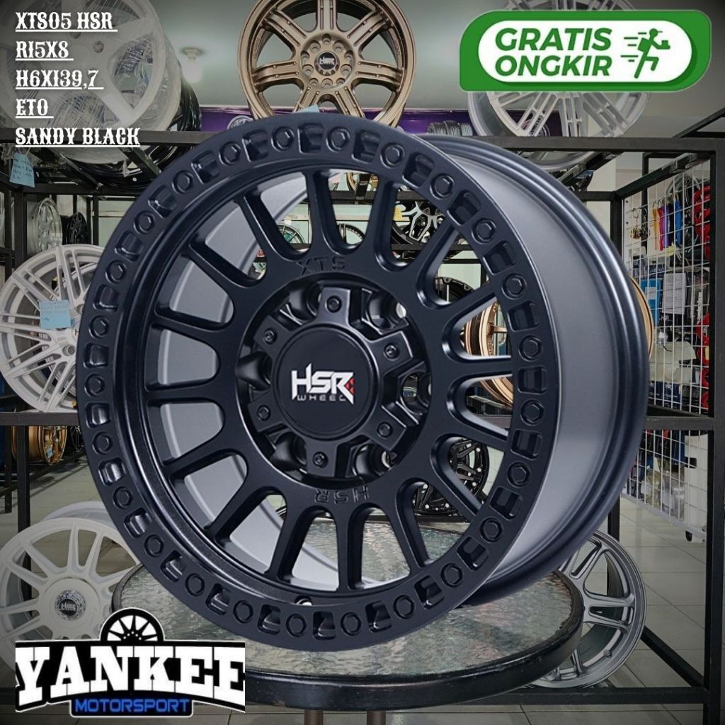 Hsr XTS05 RING 15 R15 Lubang 6 pcd 139,7 Velg Mobil untuk TRITON,HARDTOP,PANTHER