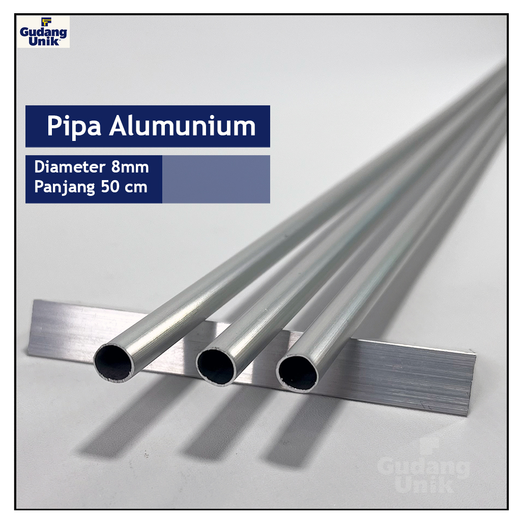 Pipa Aluminium / Pipa Aluminium 8mm / Pipa Alumunium Panjang 50 cm