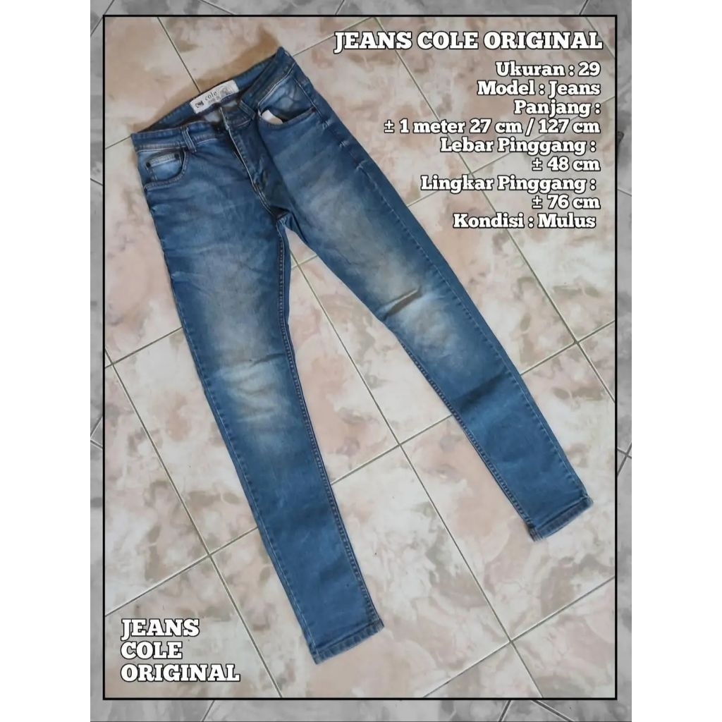 Celana Pria Jeans Cole Second Original | Preloved Branded Murah