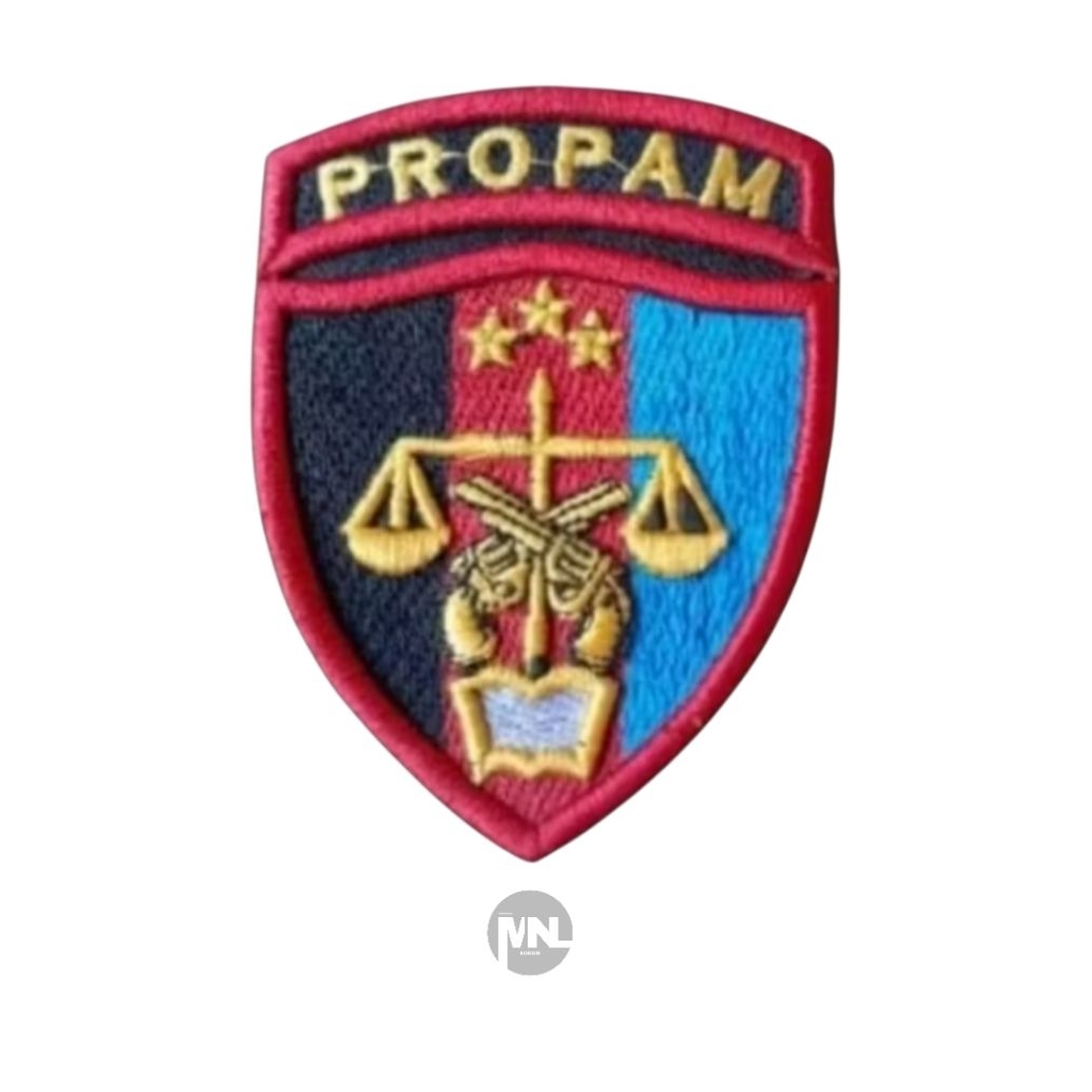 Atribut Polri Logo Propam/Roda Propam Bordir Timbul