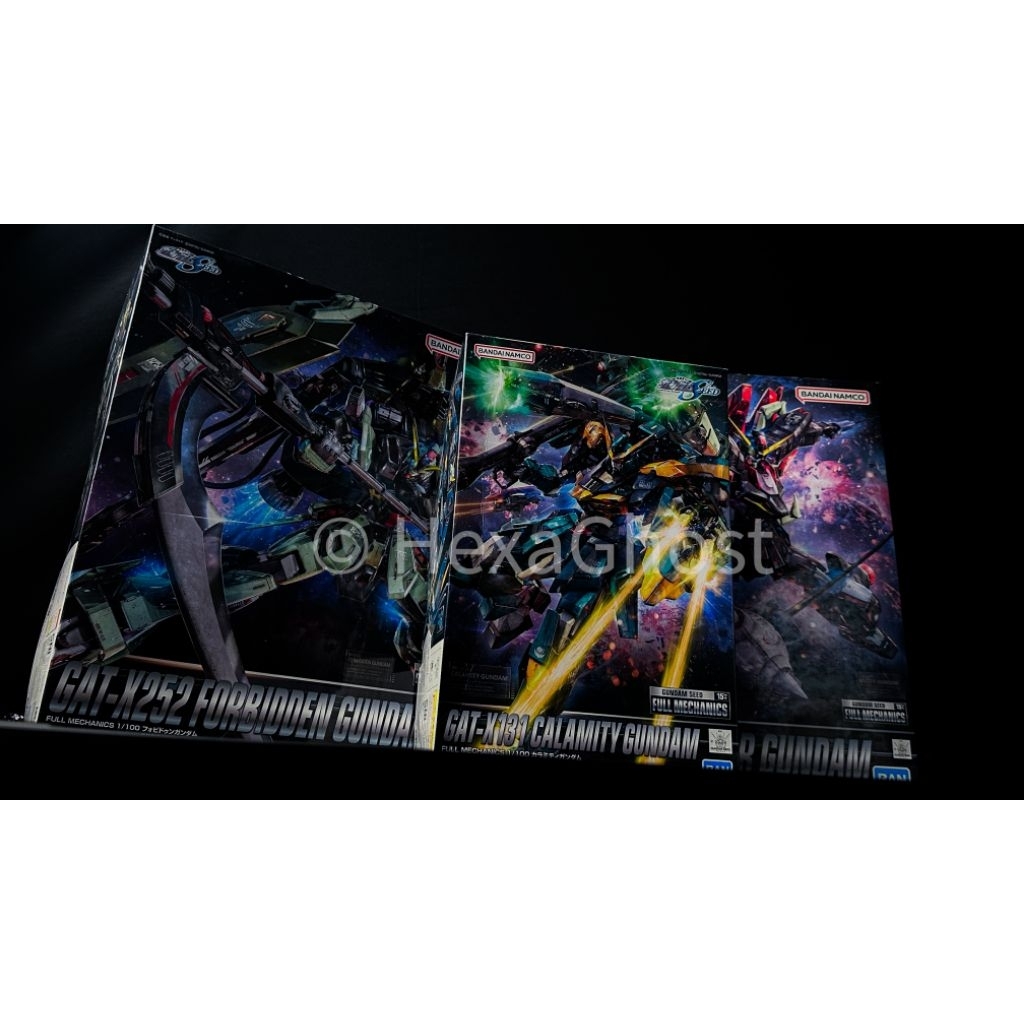 Set of 3 1/100 FM MG Calamity Raider Forbidden Gundam Full Mechanics Bandai
