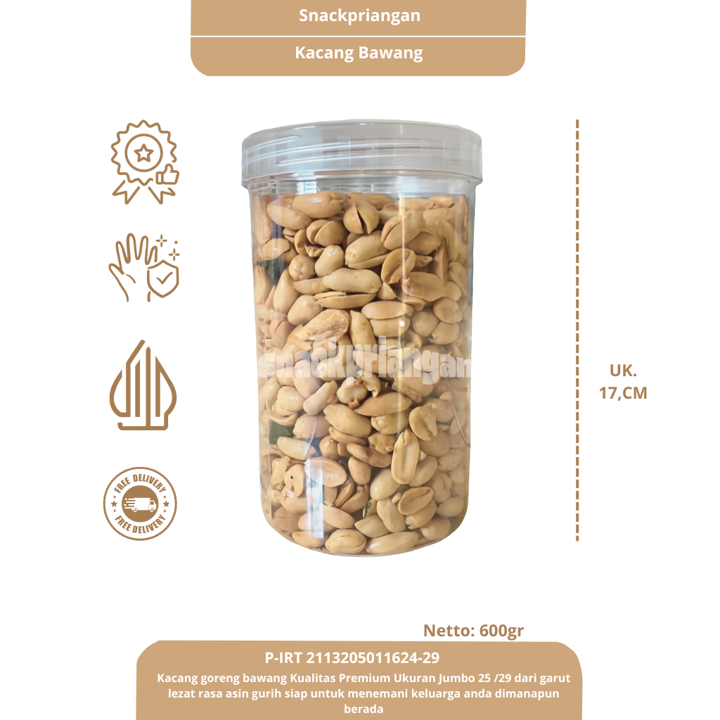 Kacang Bawang Goreng Jumbo Asin Gurih kacang bawang goreng gurih renyah asin