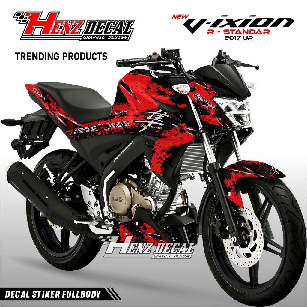 Decal Terbaru New Vixion R 2017 // Stiker Decal Yamaha Vixion R Fullbody // Variasi Motif Hayabusa /