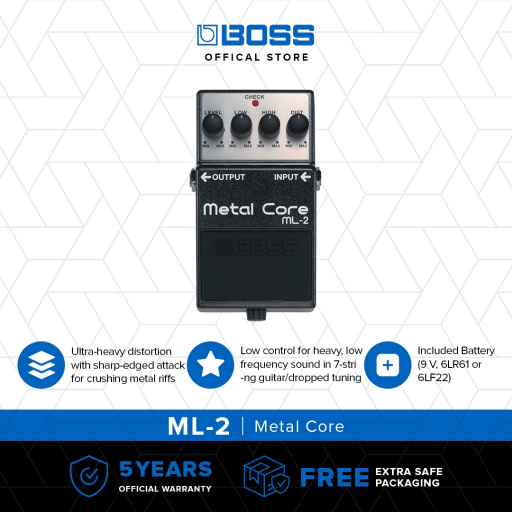 BOSS ML-2 Metal Core Pedal Efek Stompbox