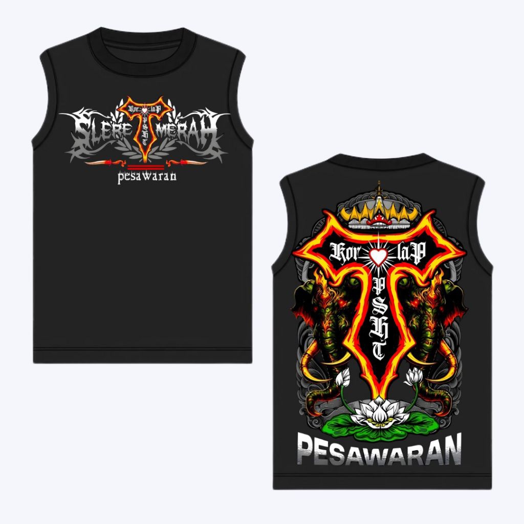 Singlet korlap PSHT  pesawaran original - singlet korlap PSHT sektor barat warna hitam