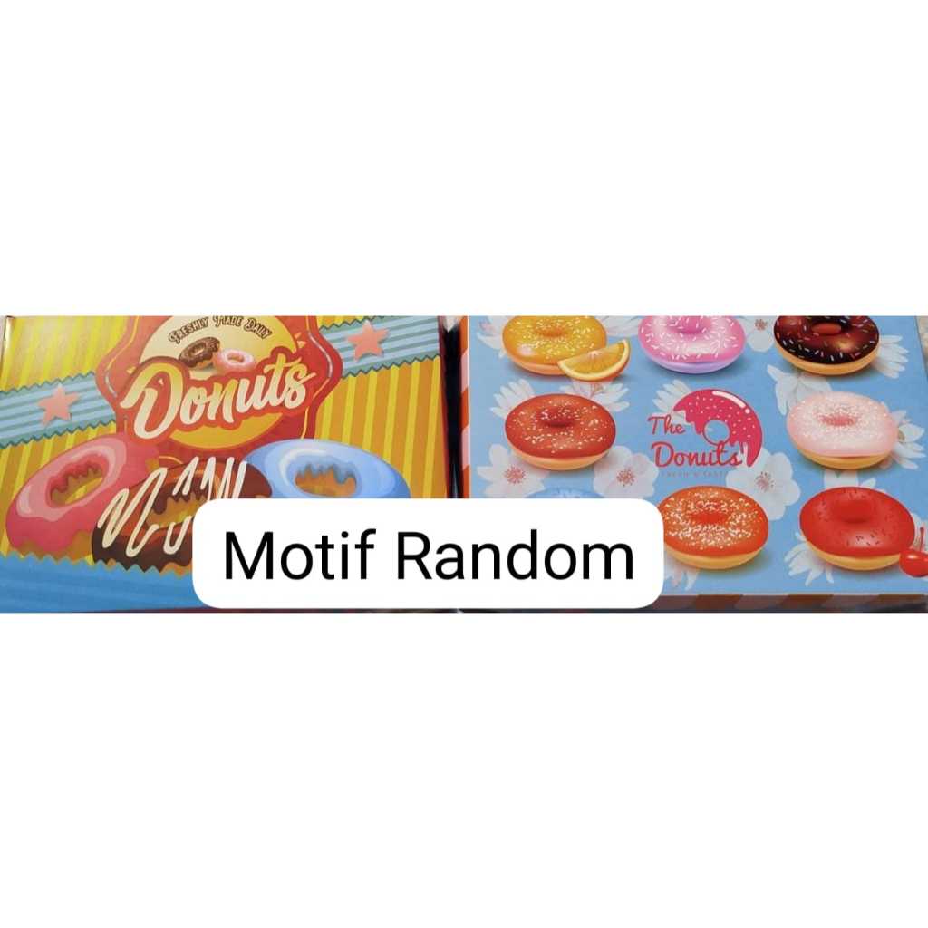 KARDUS DONAT / DOS DONAT POLOS / NON DESAIN / NON SABLON / SUDAH ADA LAMINASI KARDUS DONAT MINI ISI 