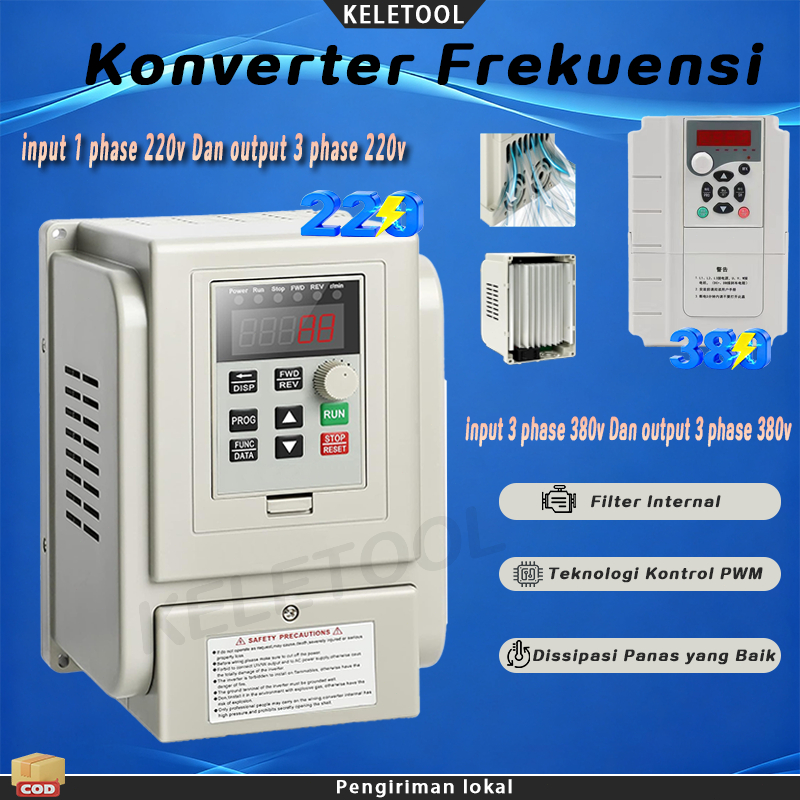 AC 380V Inverter VFD Vsd Variabel Converter Pengatur Inverter AC Frequency Inverter Kontrol Kecepata