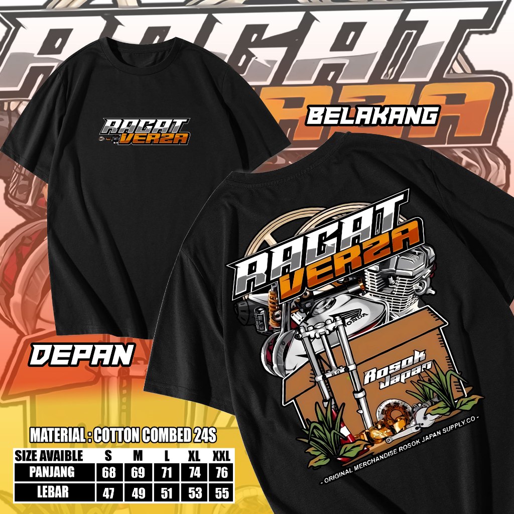 Baju Kaos Atasan Honda Ragat Verza Herex Distro Original caisar custom