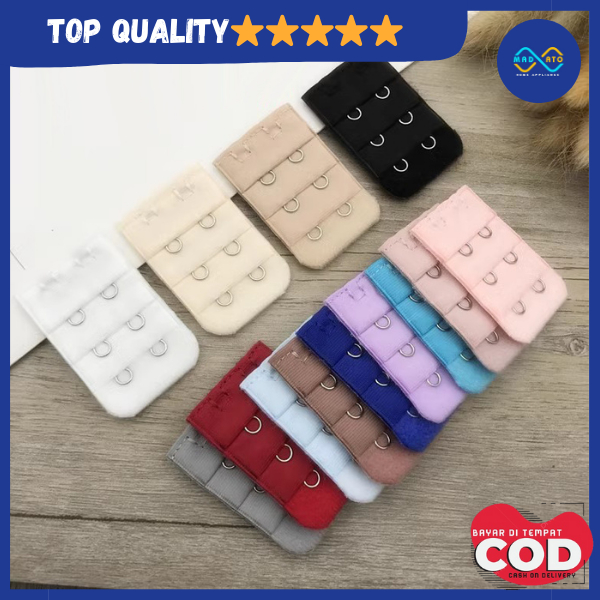 MD Pengait Bra 5 Pcs / Sambungan Pengait BH Termurah 2 Kait Karet Sambung Tali Bra Wanita Extension
