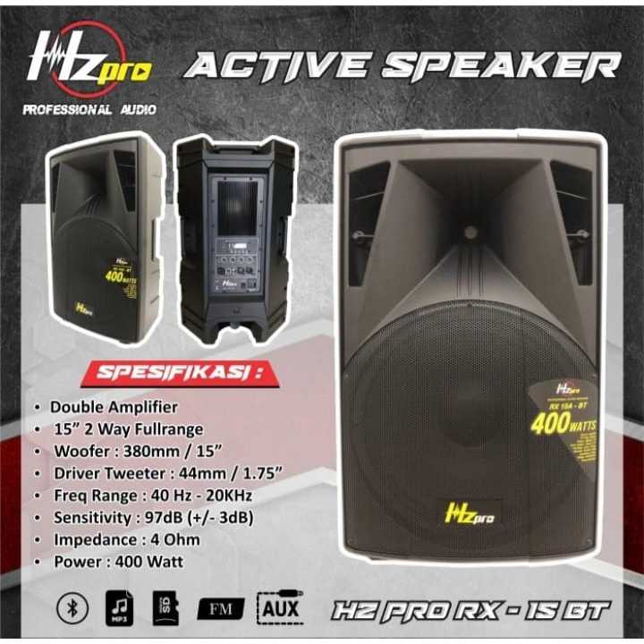 SPEAKER AKTIF HZ PRO RX 15 BT ORIGINAL (400WATT)