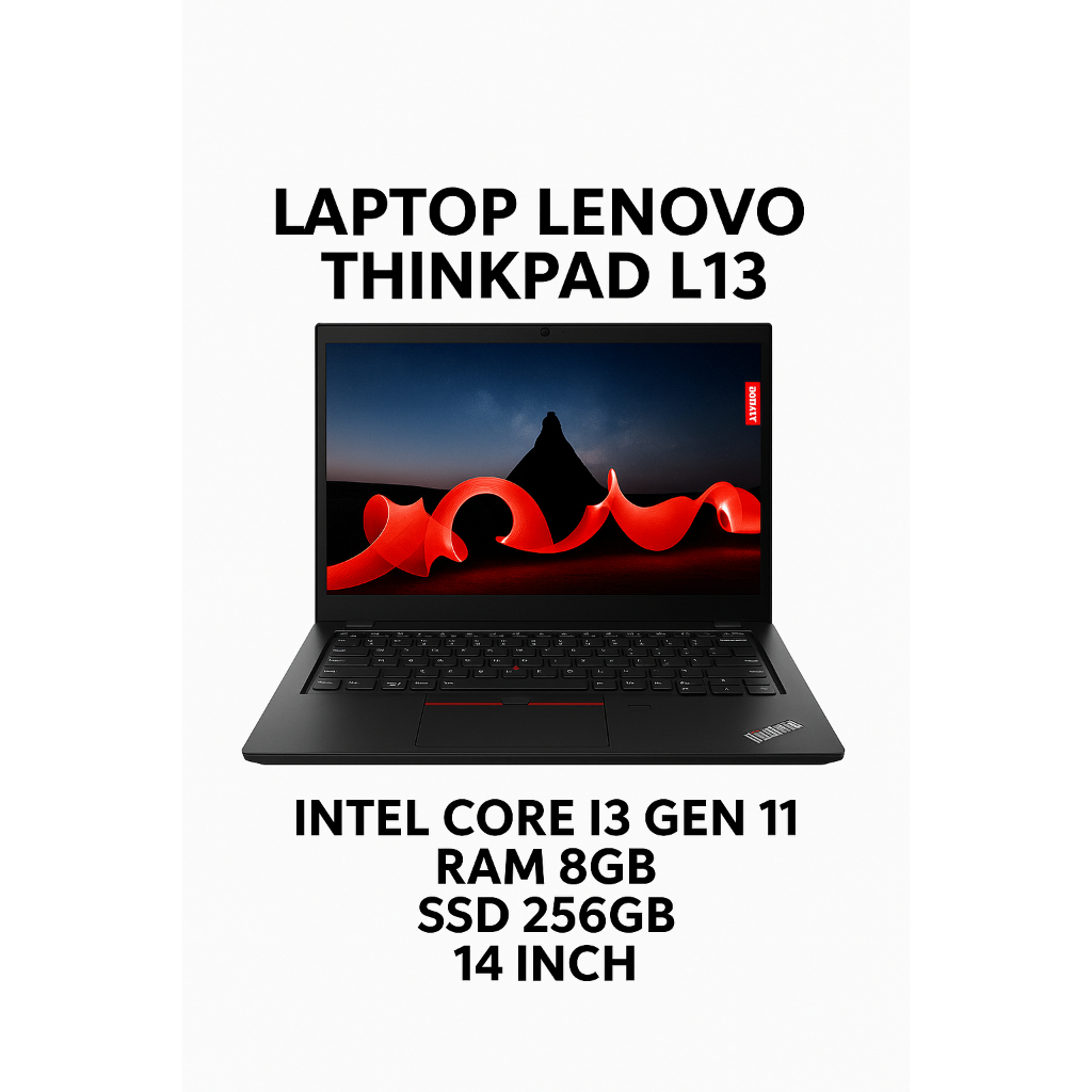 LAPTOP LENOVO L13 G2 INTEL CORE I3 GEN 11 RAM 8GB SSD 256GB NOTEBOOK SECOND