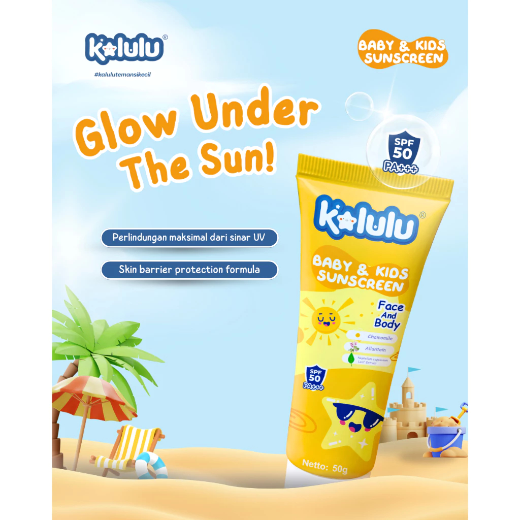 Kalulu Baby & Kids Suncreen SPF 50 PA(+++) 50ml - Suncreen Bayi & Anak