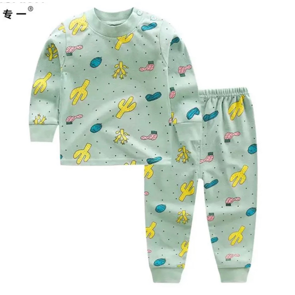 PIYAMA KAKTUS_PIYAMA ANAK IMPORT_PIYAMA ANAK UNISEX_PIYAMA ANAK UNISEX IMPORT_PIYAMA ANAK CEWEK_PIYA