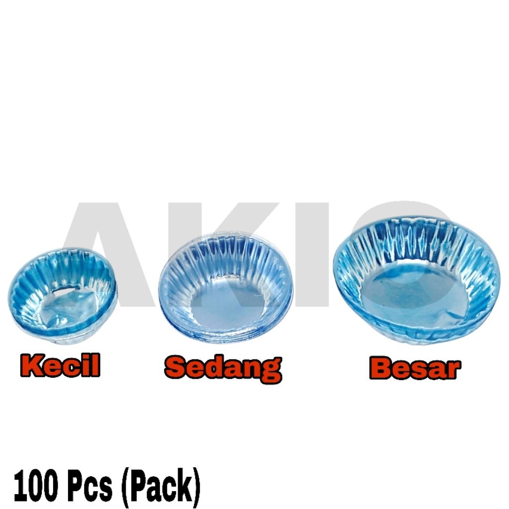 Mika Plastik Saos Sambal Kecap Cup Roti Kue MMP 100 Pcs Kecil Sedang Besar Pack Tray Bumbu Saus Bula