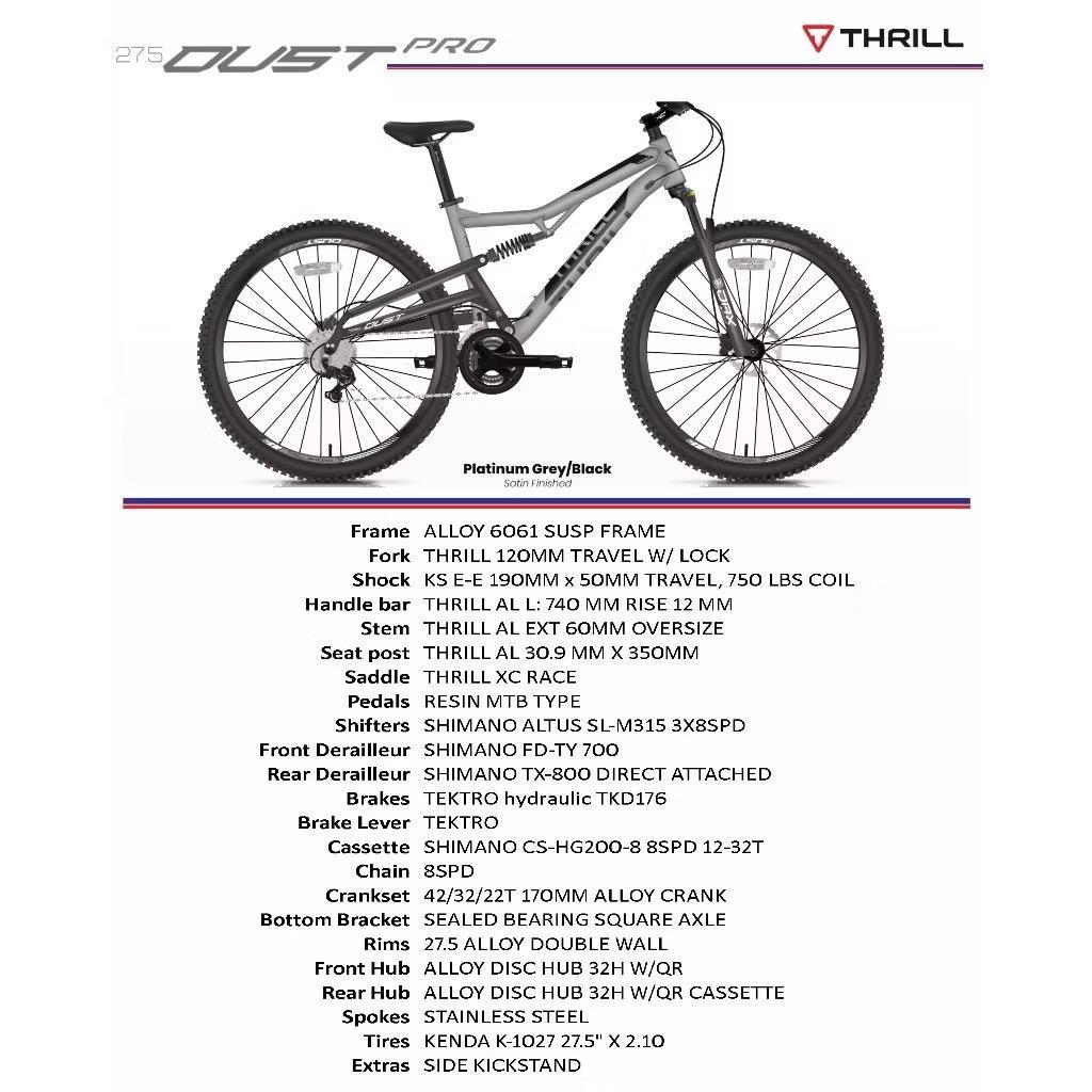 BATAM Sepeda MTB 27.5 THRILL OUST PRO FULL SUSPENSION