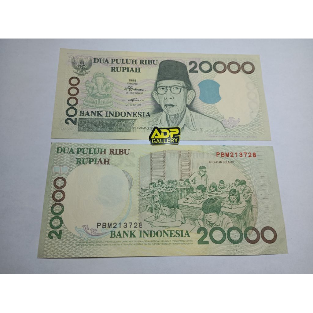 Uang kuno Asli indonesia 20000 Kihajar Dewantara