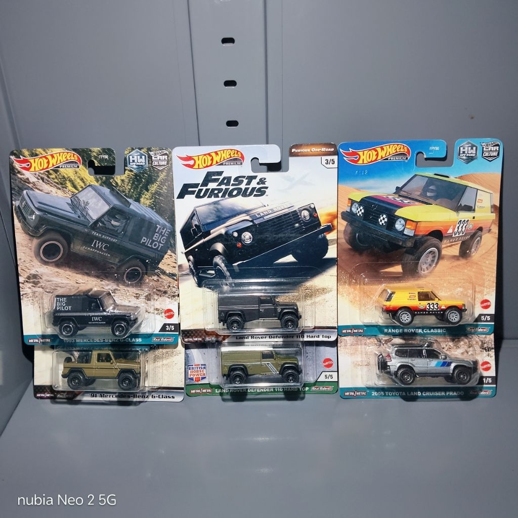 Hot Wheels premium Defender G Class Prado Fast & Furious