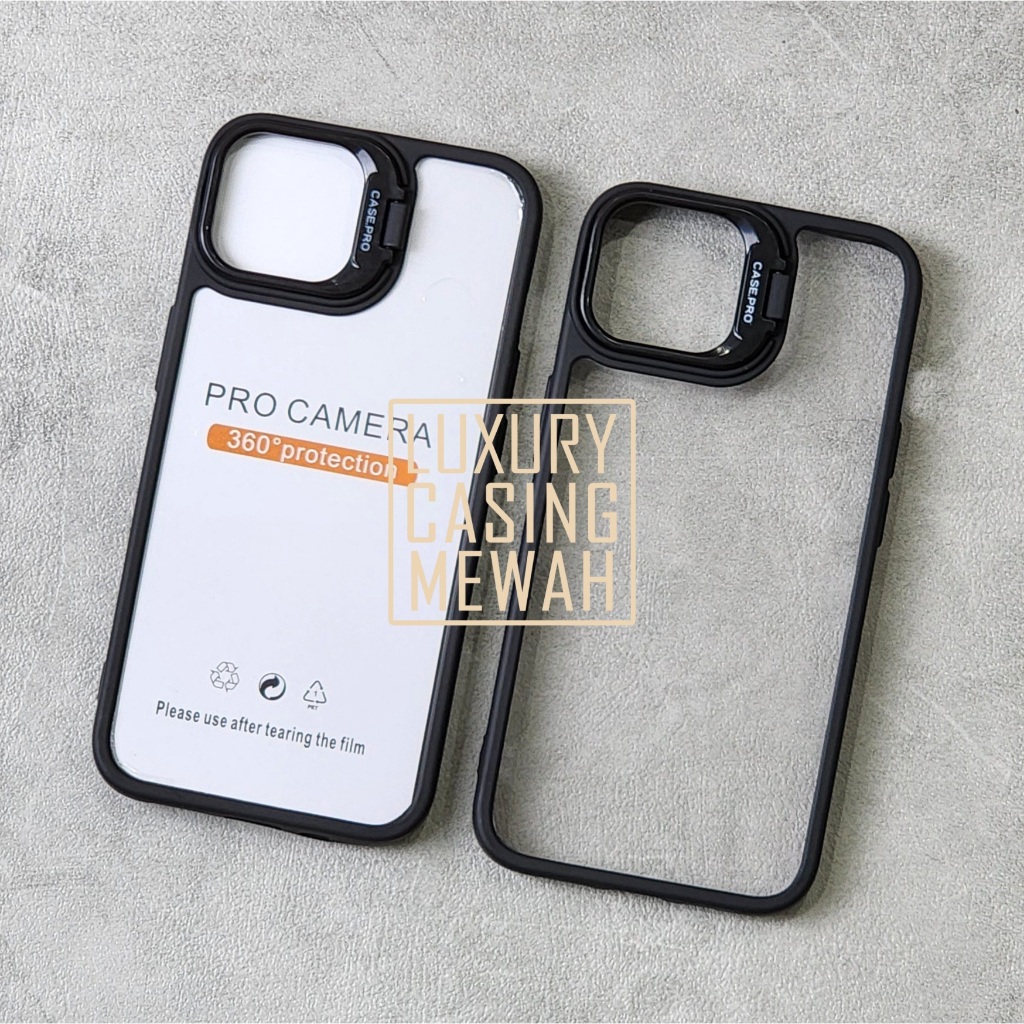 Clear Stand Ring Kamera iPhone 15 iPhone 15 Plus iPhone 15 Pro iPhone 15 Pro Max iPhone 16 iPhone 16