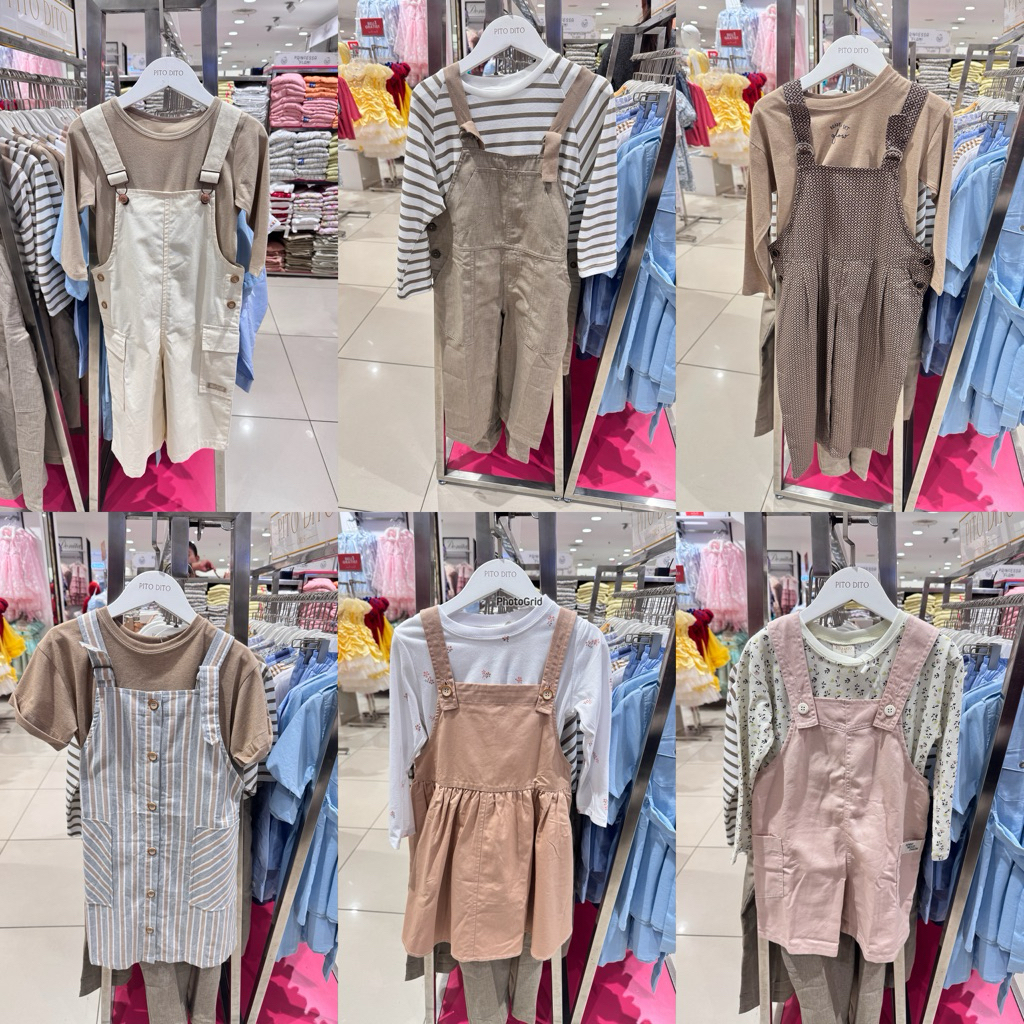 PITO DITO - NEW Set Overall Anak Perempuan (3-14 Tahun)