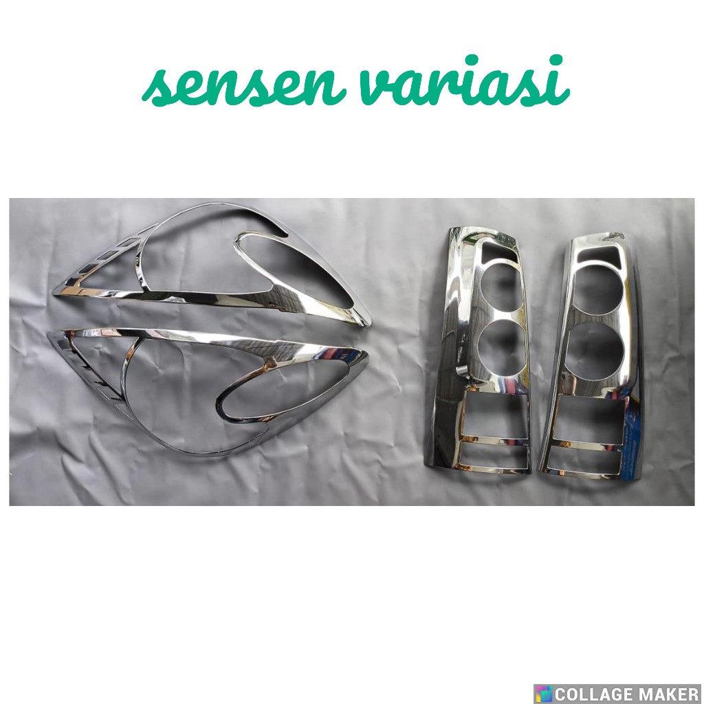 Paket garnish depan/belakang avanza/xenia 2004-2006 chrome