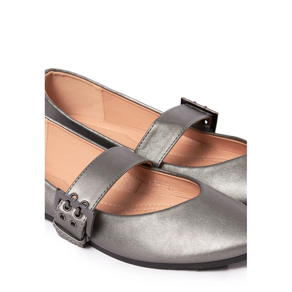 COLORBOX SILVER FLAT SHOES