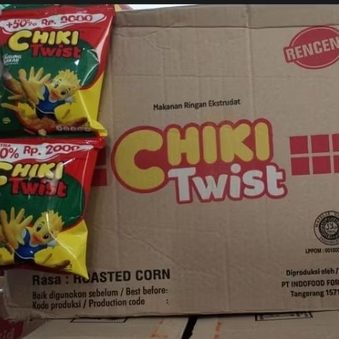 1 dus isi 60 pcs Chiki Twist Jagung 15 gr (dahulu Cheetos Jagung)