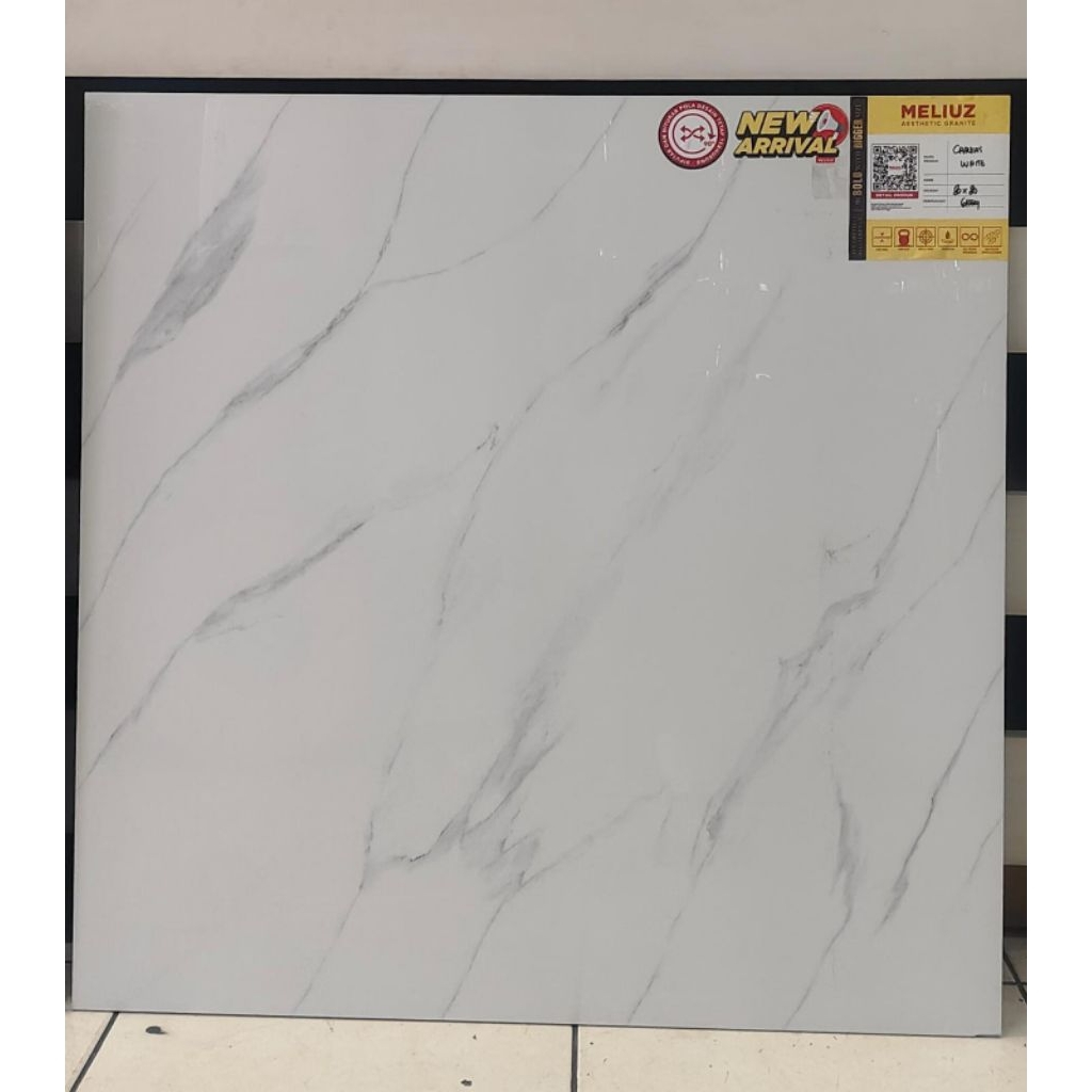 Granit 80x80 Glossy Putih Carara Octa Chalkas White