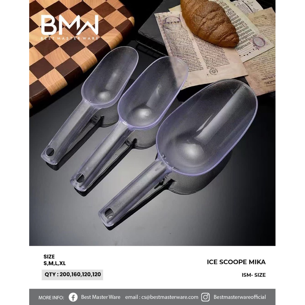 Scop es batu plastik serok es batu plastik saringan es batu