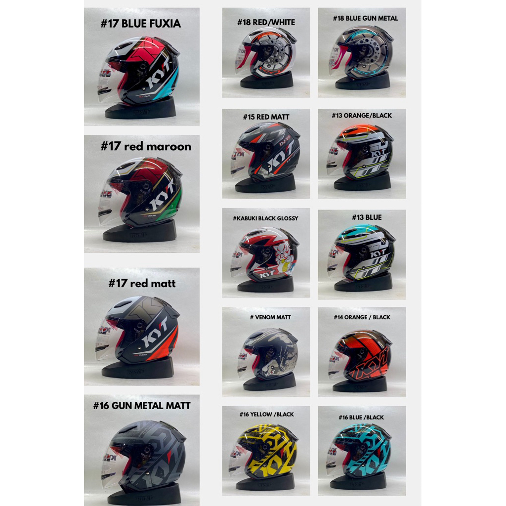 KYT DJ MARU ALL MOTIF STANDAR - HELM HALF FACE KYT ORIGINAL UNTUK DEWASA COWOK & CEWEK TERMURAH F2