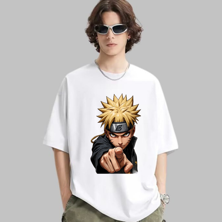 Kaos Unisex 3D Gambar Naruto Berwarna Bahan Katun Premium Original/Baju Pria/Keren Kekinian Modis