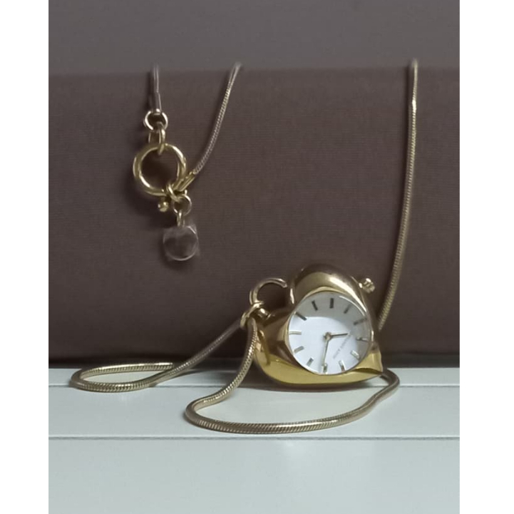 Juicy Couture Gold Plated Steel Heart Watch Pendant and Necklace 1900492