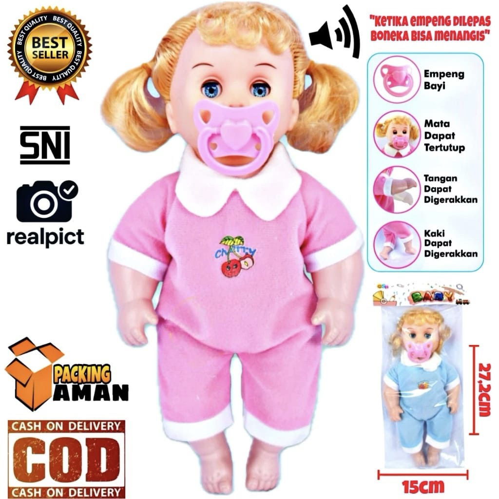 1198 mainan boneka bayi anak perempuan/mainan boneka bisa nangis/mainan boneka bisa nangis anak pere