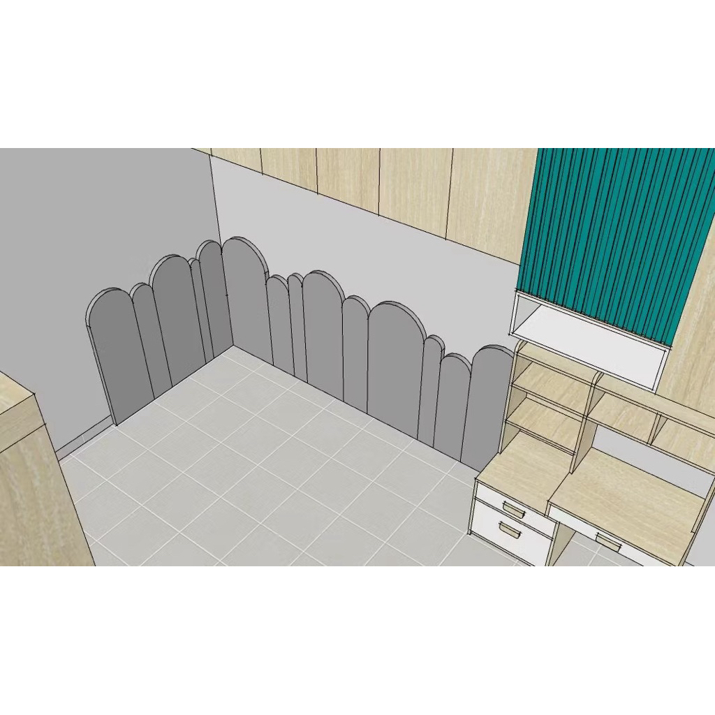 Headboard wall panel dinding kamar ukuran besar mewah - headboard sandaran kasur untuk kamar hotel -