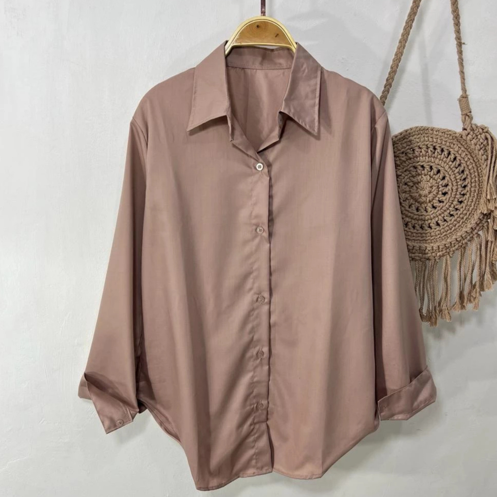 KEMEJA WANITA RAYON TWILL - KEMEJA POLOS RAYON TWILL - KEMEJA KERJA RAYON TWILL